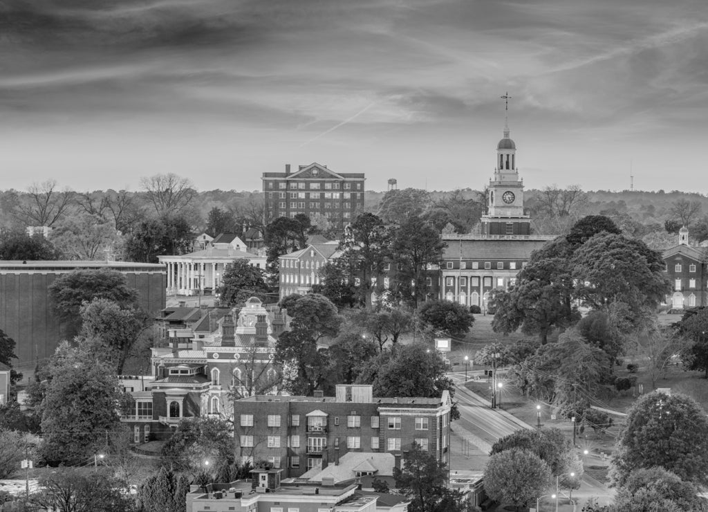 Macon Georgia USA in black white