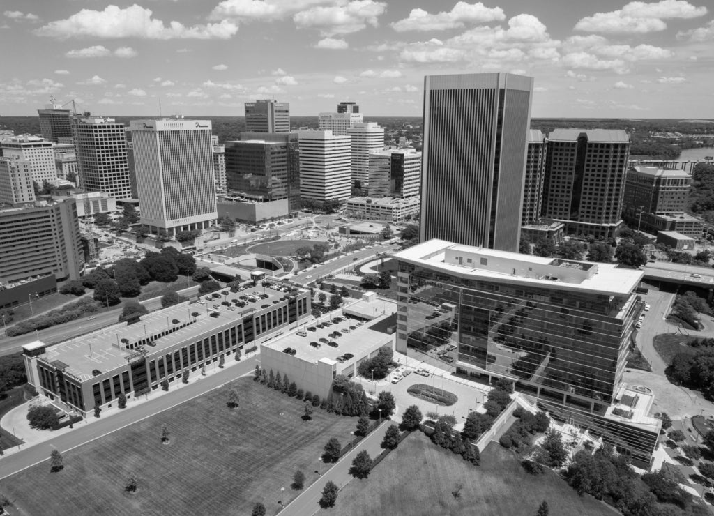 Westrock Corporate Office Richmond Virginia, USA in black white