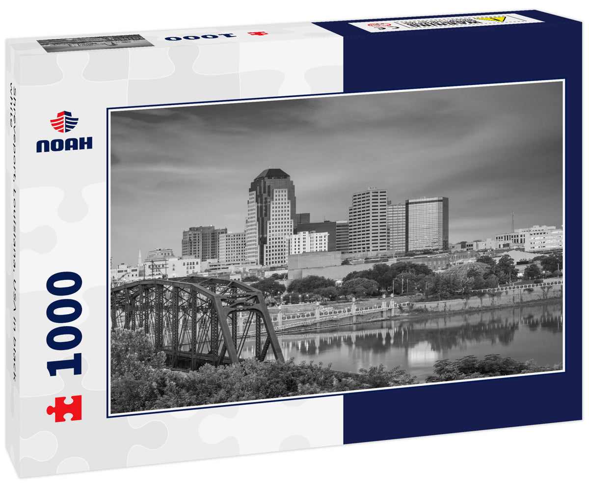 Shreveport, Louisiana, USA in black white