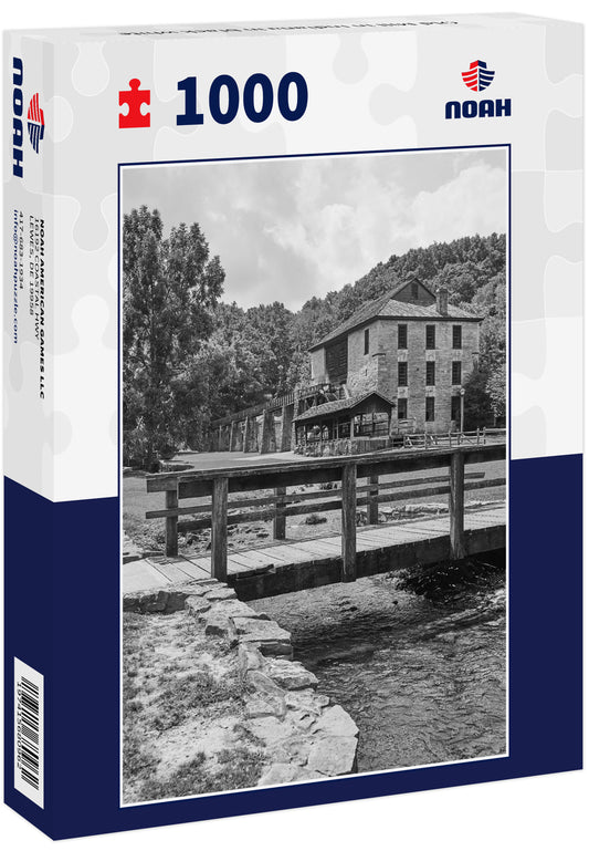 Old Mill in Indiana in black white