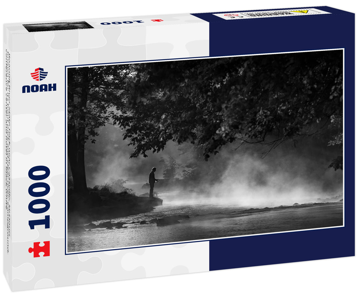 Roaring River State Park near Cassville, Missouri. Known for its trout park and clear river. Campground, conference center and hotel in black white