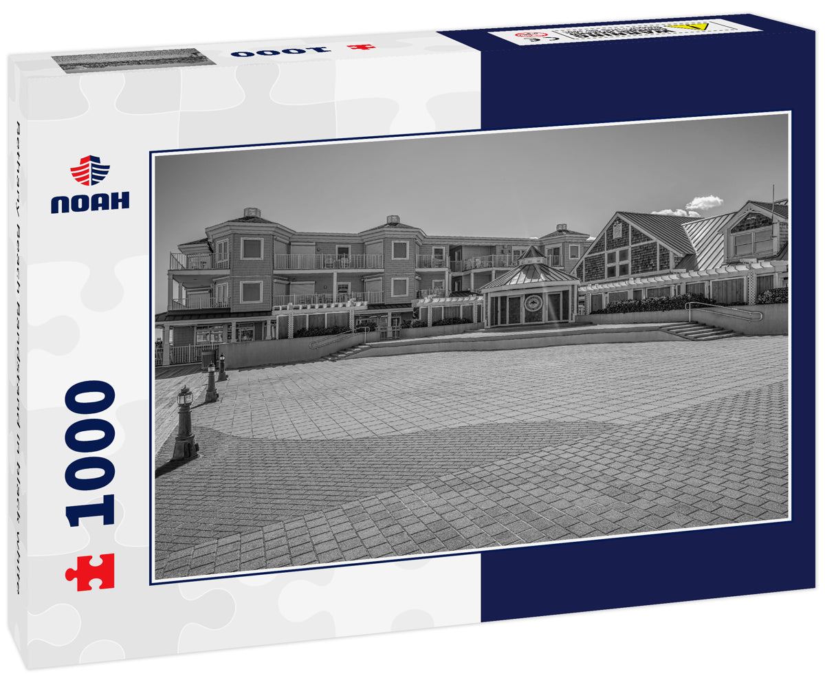 Bethany Beach Bandstand in black white