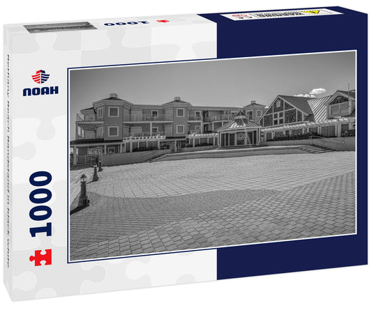 Bethany Beach Bandstand in black white