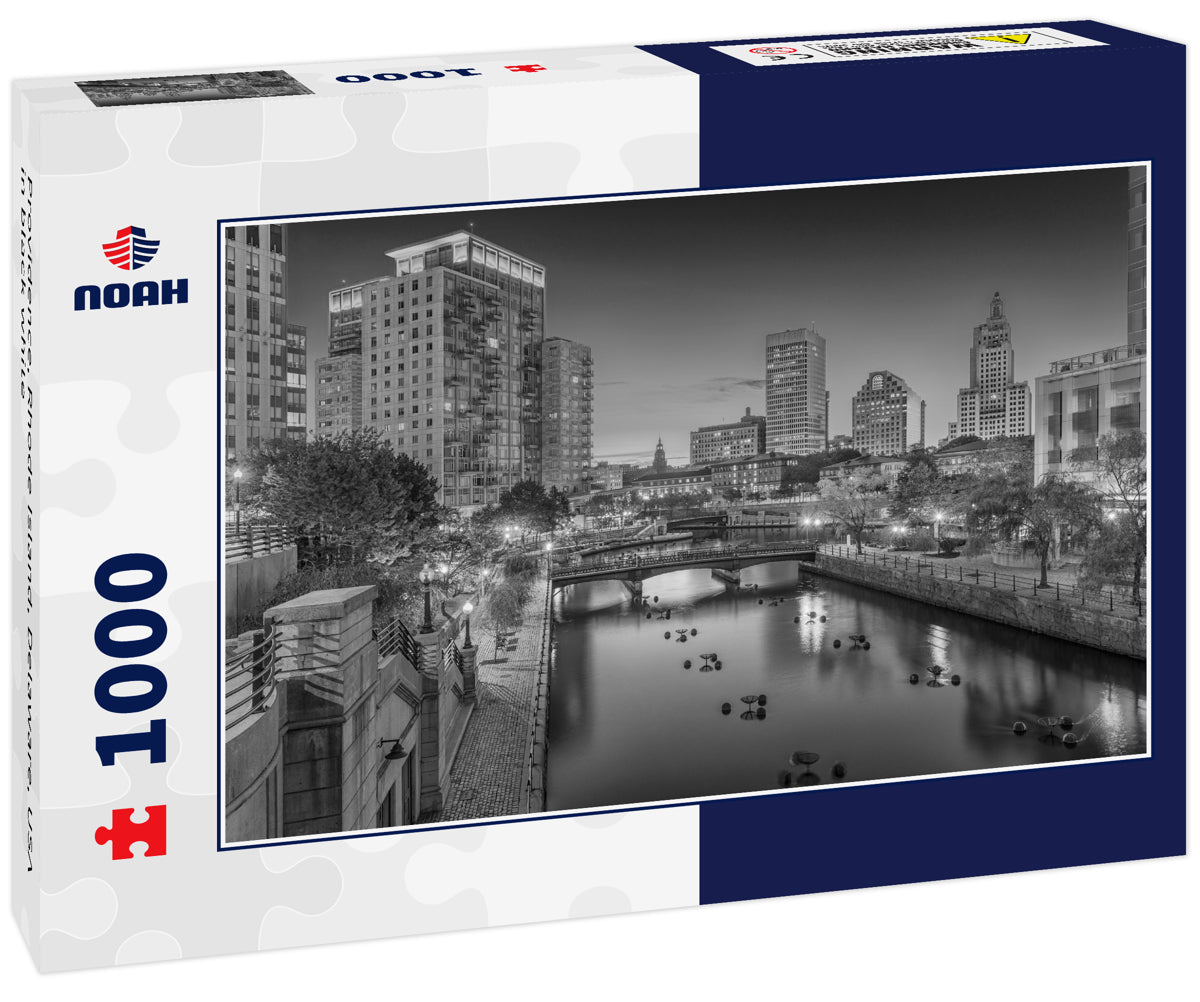 Providence, Rhode Island, Delaware, USA in black white