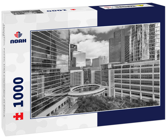 Houston, Texas, USA Cityscape in black white