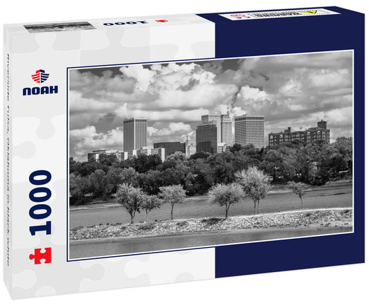 Riverside Tulsa, Oklahoma in black white