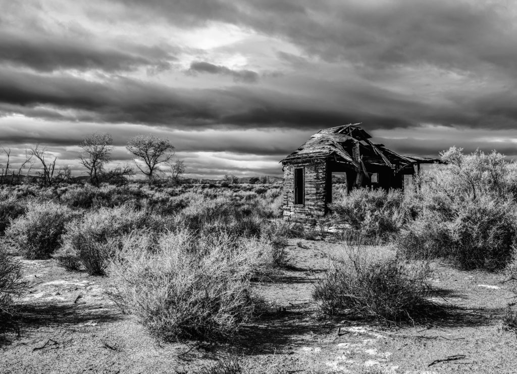 Fallon, Nevada in black white