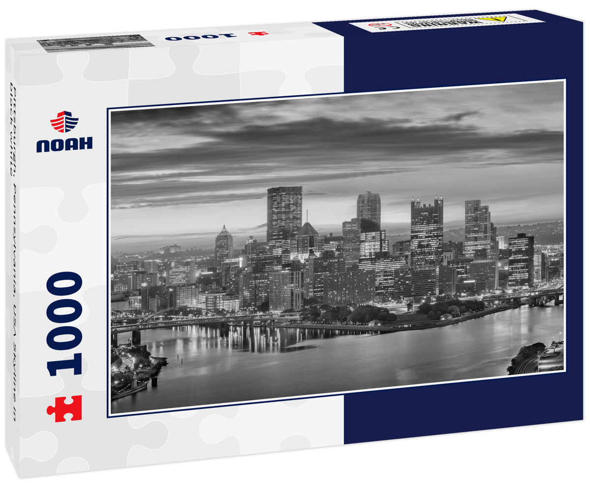 Pittsburgh, Pennsylvania, USA Skyline in black white