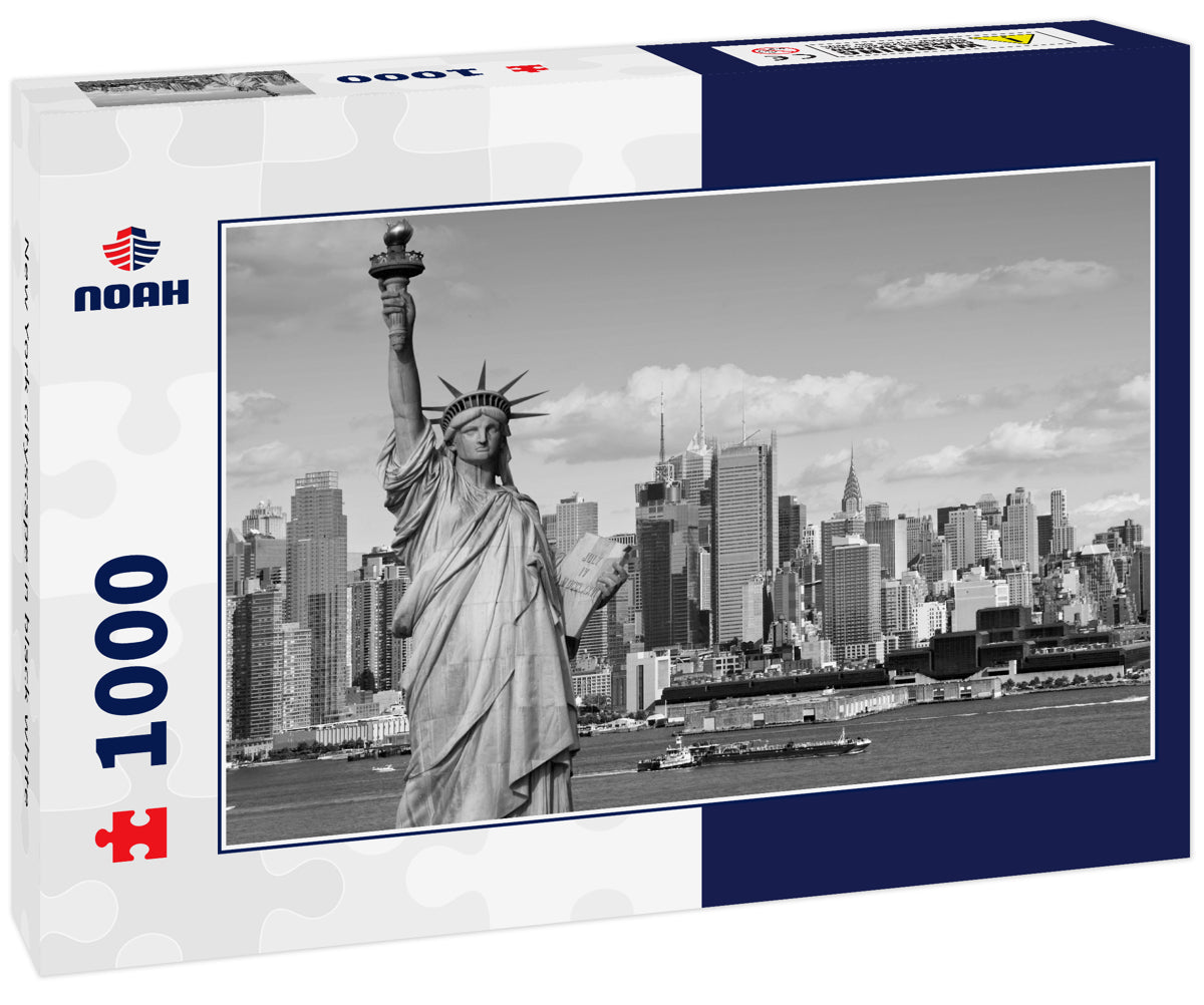 New York cityscape in black white