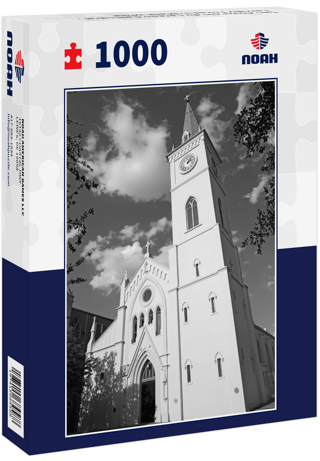 San Augustin de Laredo Cathedral - Laredo Texas in black white