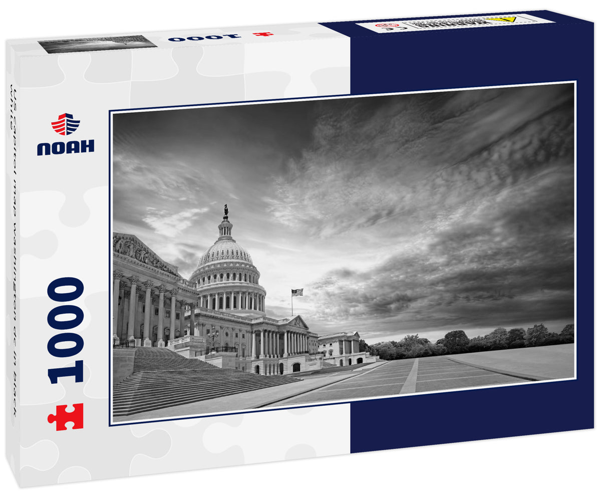 US capitol map washington dc in black white