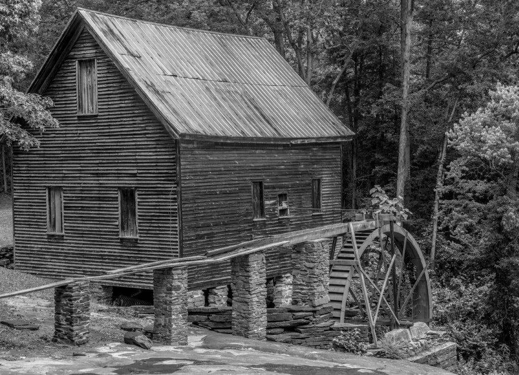 Homer, Georgia USA in black white