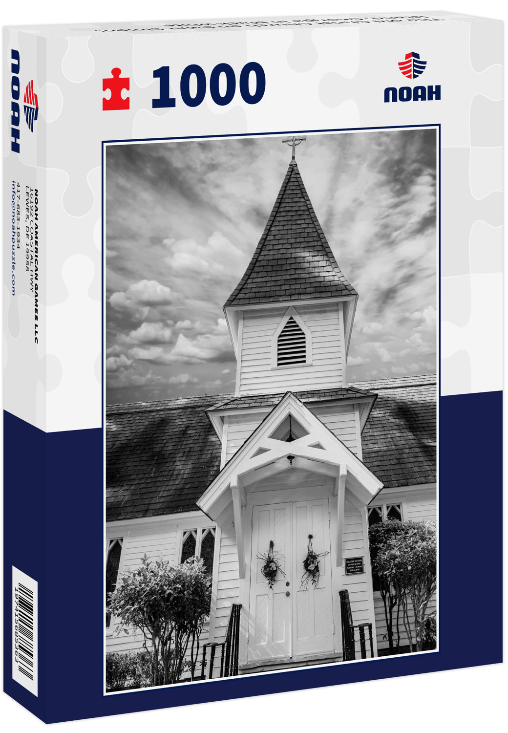 The old Christ Church on Saint Simons Island, Georgia in black white