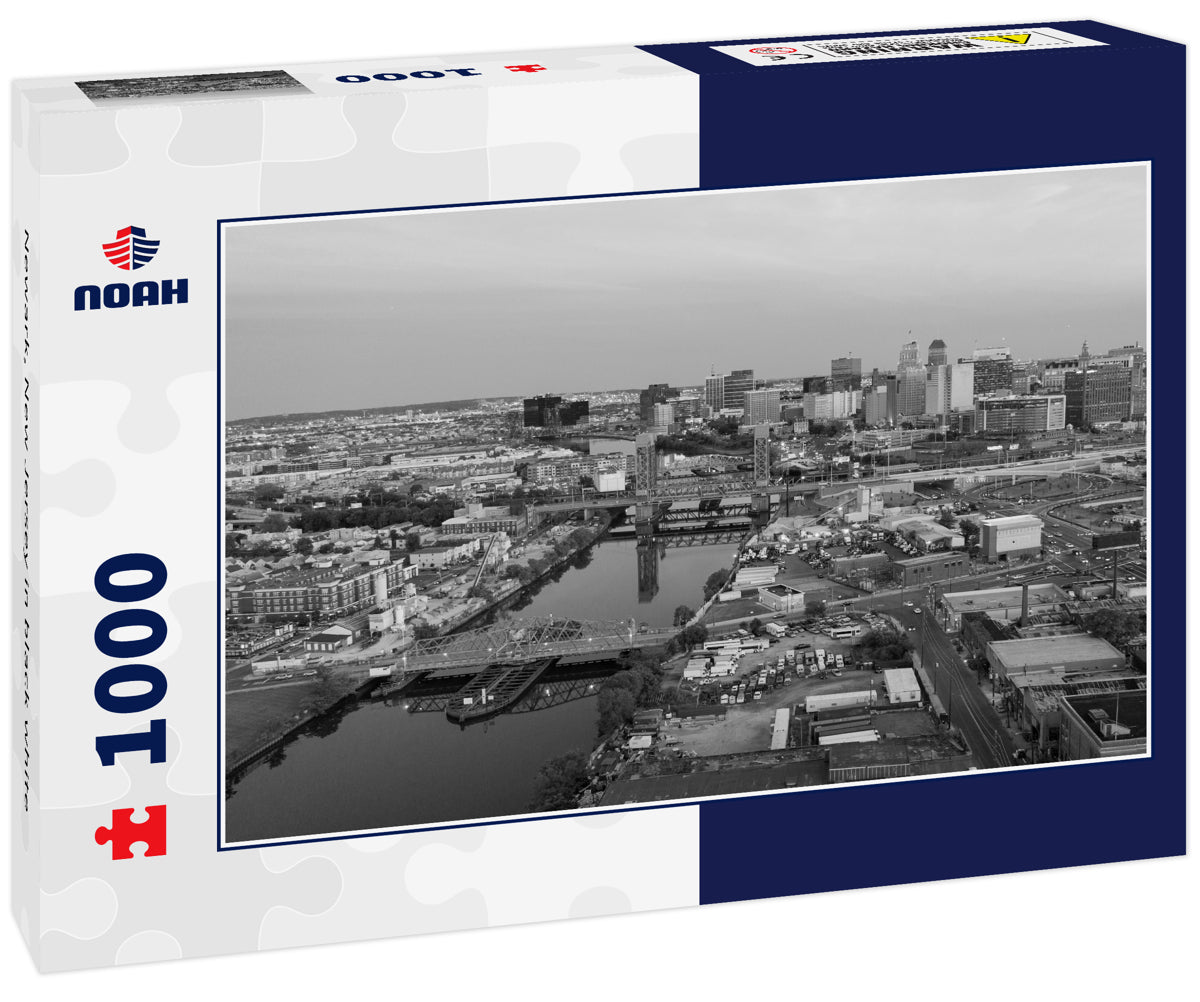 Newark, New Jersey in black white