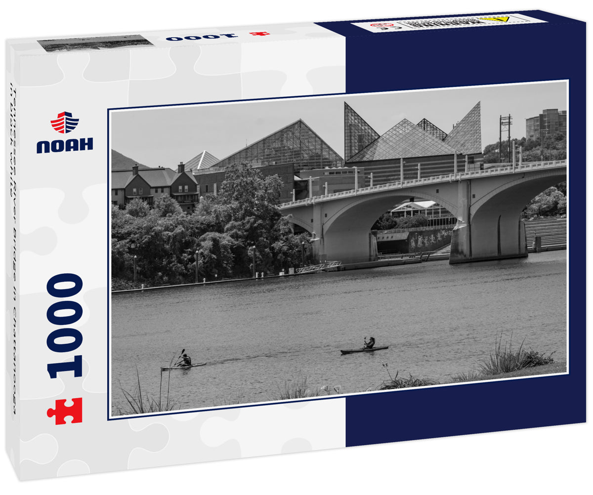 Tennessee River Bridge in Chattanooga in black white