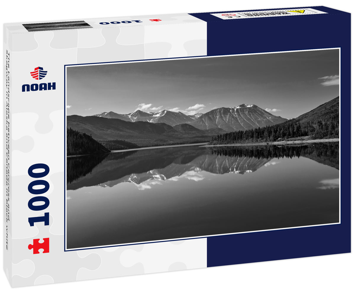 The Landscape between Carcross and Skagway in Alaska and Canada in black white