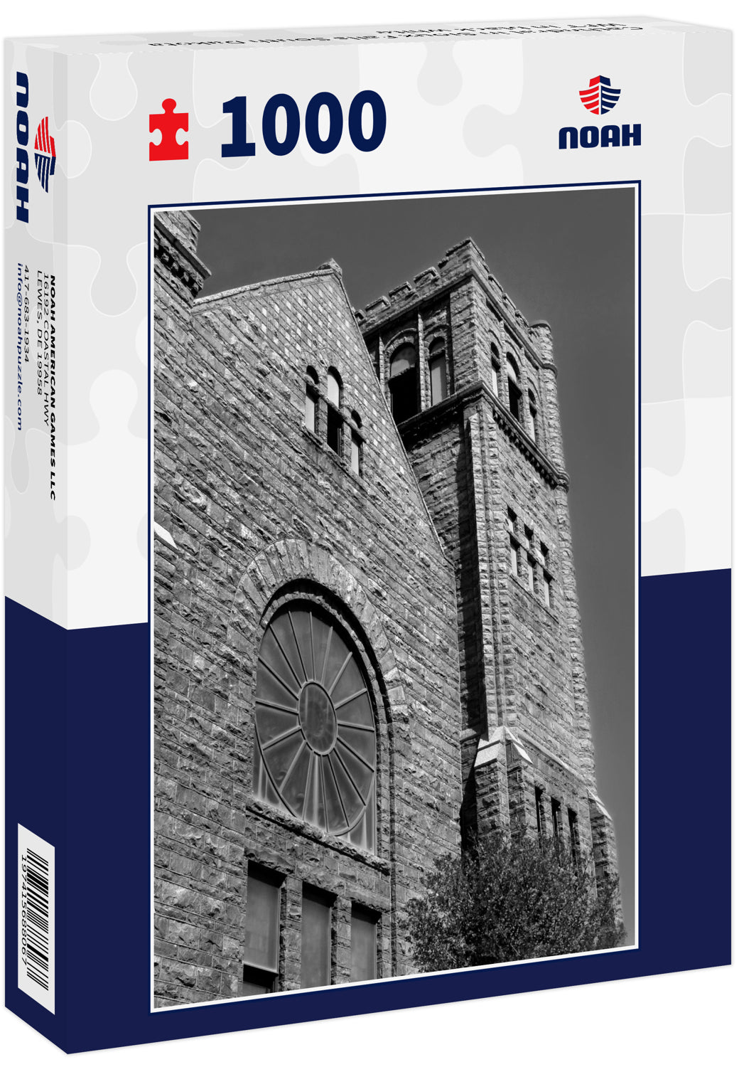 Cathedral in Sioux Falls South Dakota WFT in black white