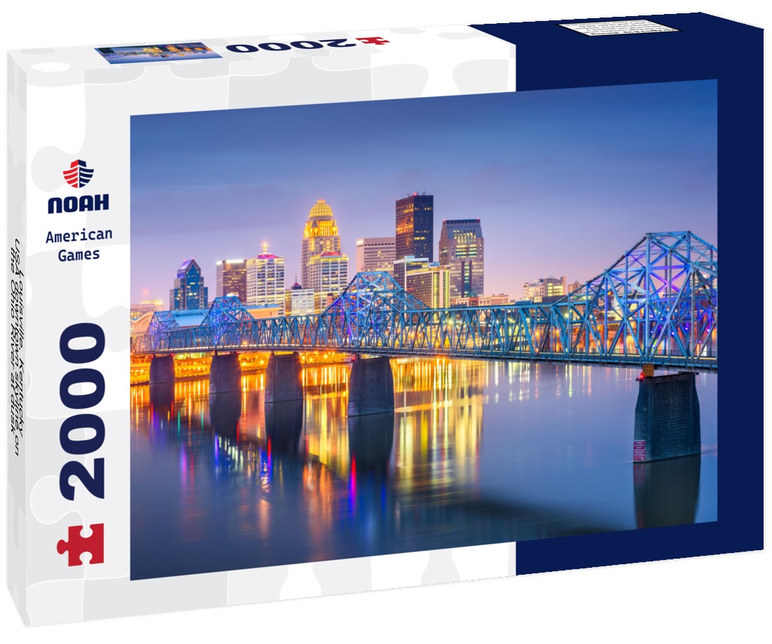 Louisville, Kentucky, USA downtown skyline on the Ohio River at dusk 2000pc Puzzle