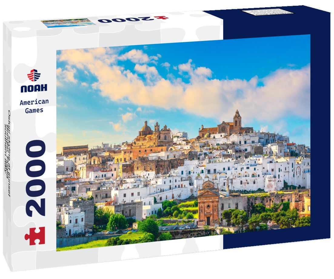 Ostuni skyline at sunset, Brindisi, Puglia, southern Italy 2000pc Puzzle