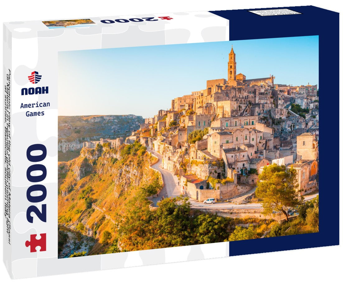 the old city of Matera (Sassi di Matera) in beautiful golden morning light at sunrise, Basilicata, southern Italy 2000pc Puzzle