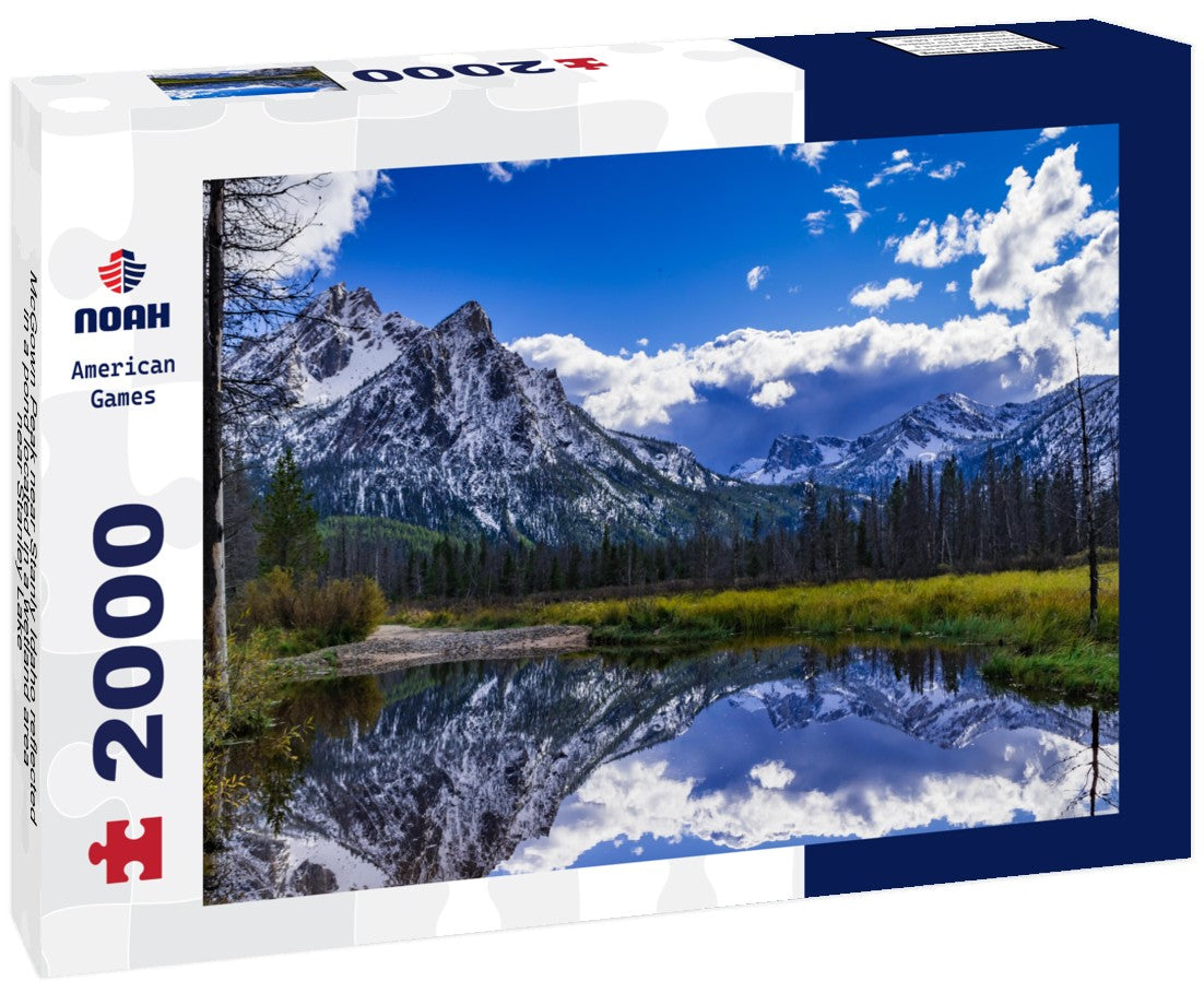 Noah Jigsaw Puzzle McGown Peak near Stanly Idaho reflected in a pond located in a wetland area near Stanley Lake 2000 pieces