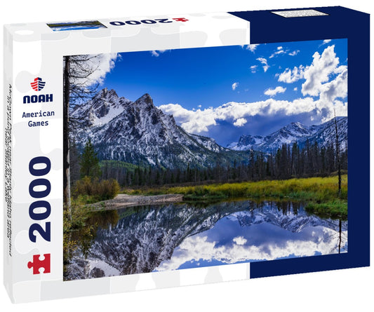 Noah Jigsaw Puzzle McGown Peak near Stanly Idaho reflected in a pond located in a wetland area near Stanley Lake 2000 pieces