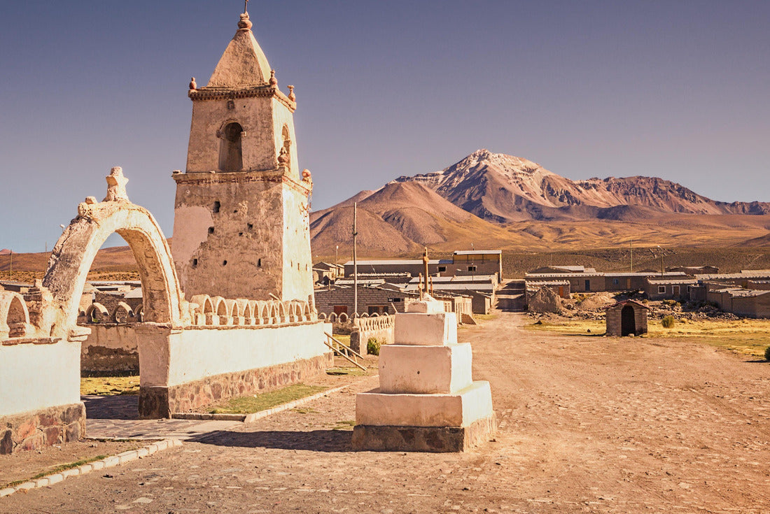 Street of the commune of Colchane, in the Tarapaca region, in the background Cerro Carabaya, northern Chile 2000pc Puzzle