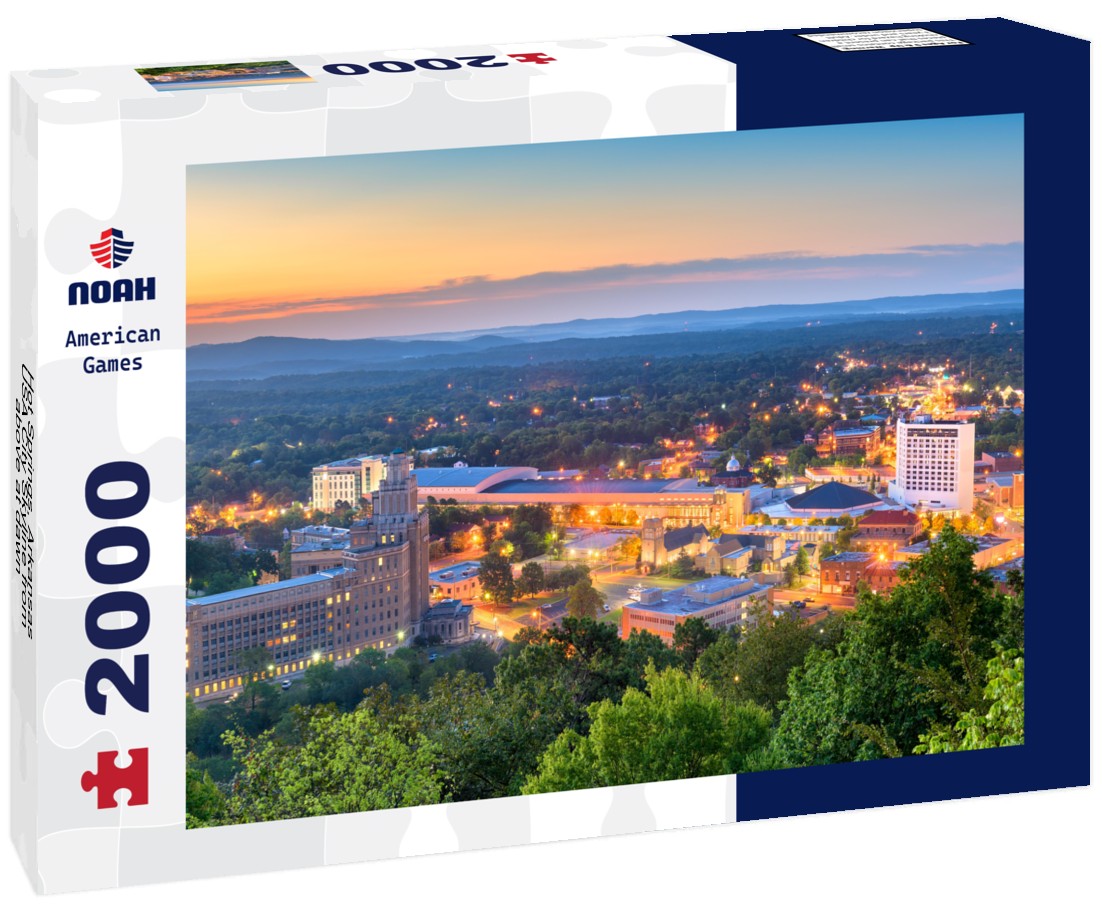 Hot Springs, Arkansas, USA City Skyline from above at dawn 2000pc Puzzle