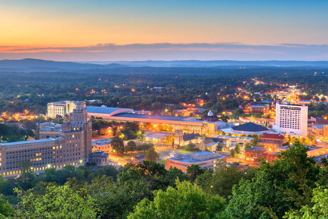 Hot Springs, Arkansas, USA City Skyline from above at dawn 2000pc Puzzle