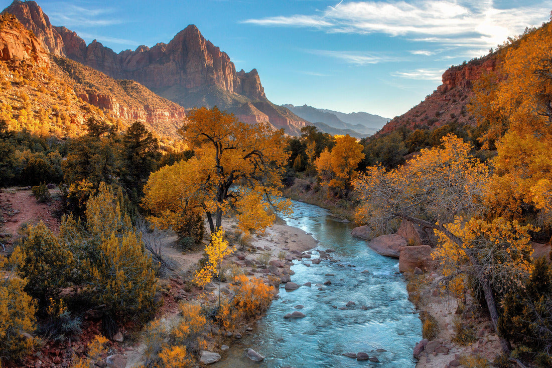 the Watchman mountain and the virgin river in Zion National Park located in the Southwestern United States, near Springdale, Utah, Arizona 2000pc Puzzle