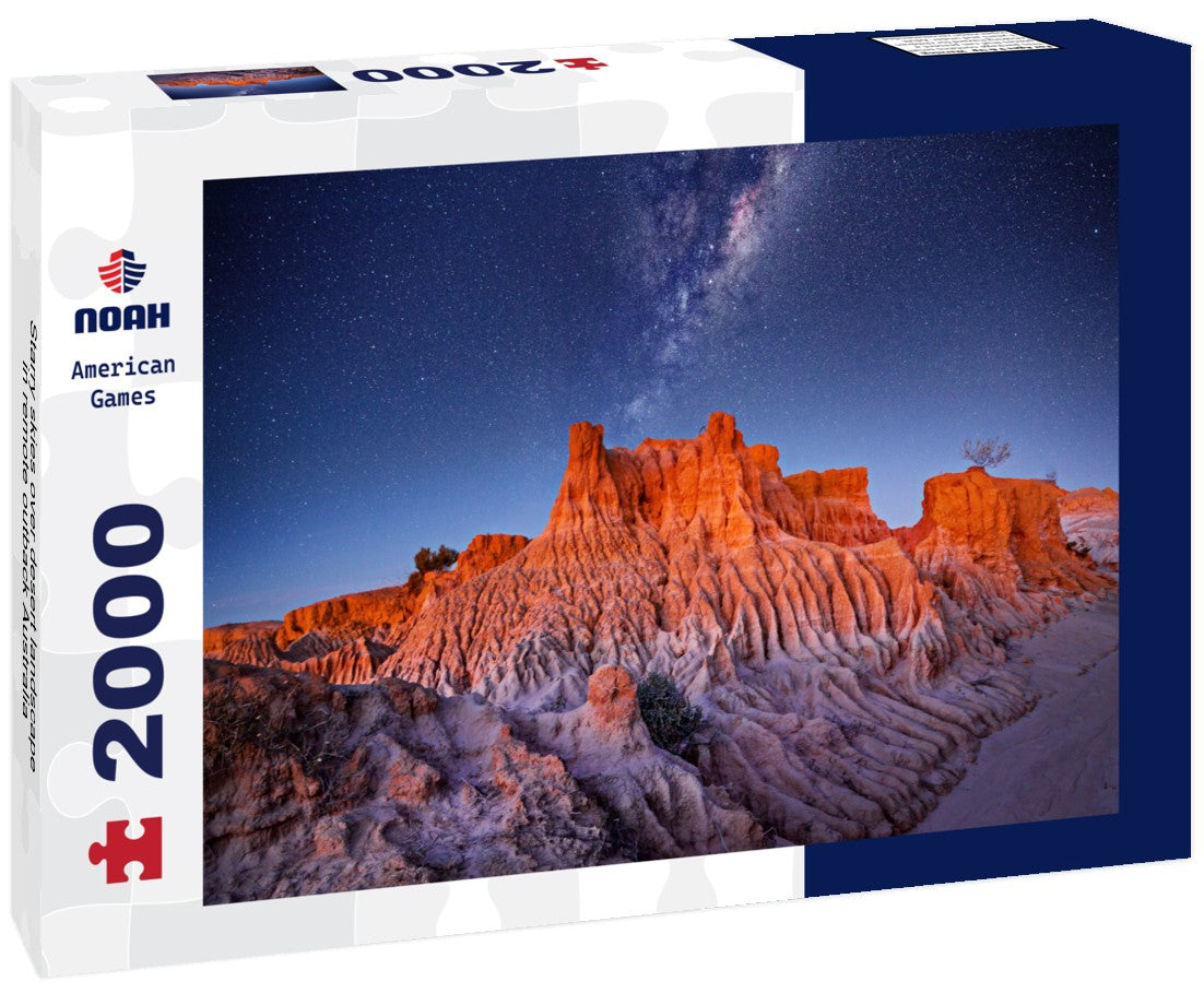Starry skies over desert landscape in remote outback Australia 2000pc Puzzle