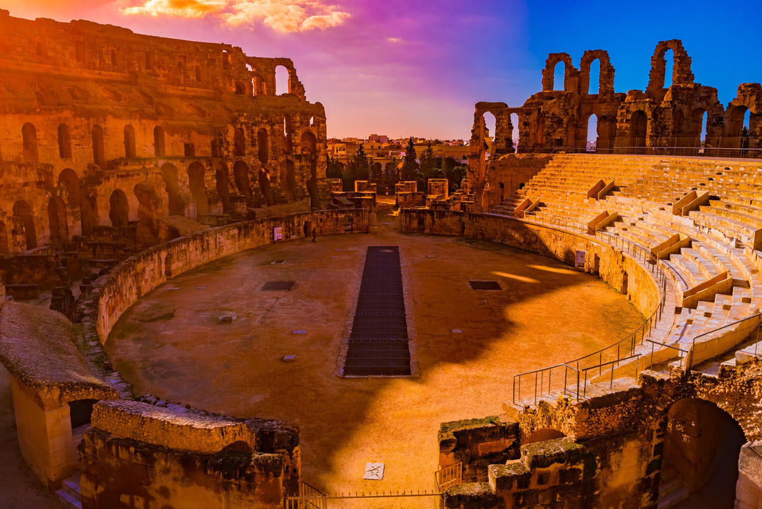 The beautiful amphitheater in El Djem is reminiscent of the Roman Colosseum and is one of the most popular landmarks in Tunisia 2000pc Puzzle