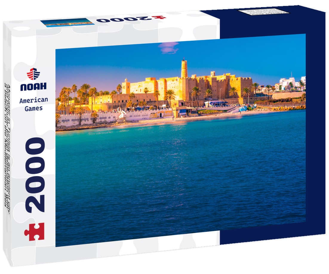 Monastir in Tunisia is an ancient city and popular tourist destination with a beach on the Mediterranean Sea 2000pc Puzzle