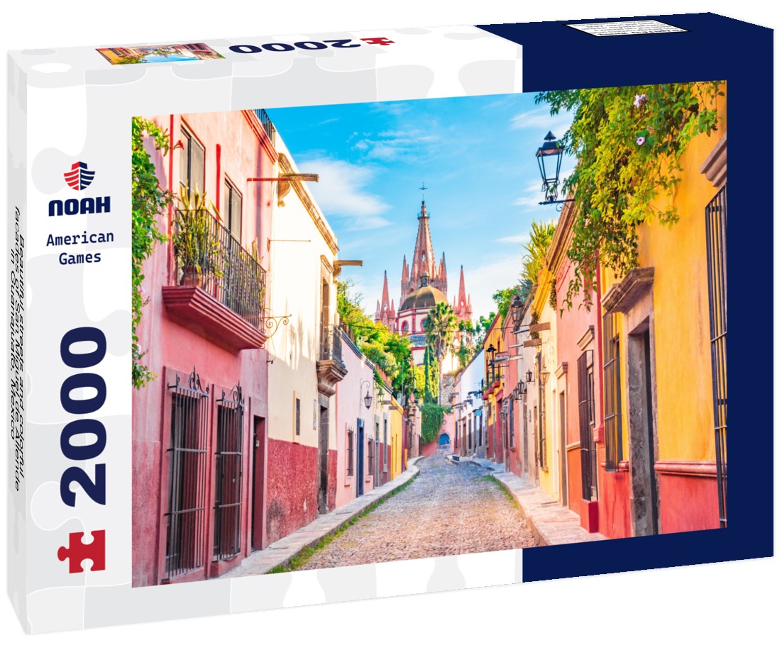 Beautiful streets and colorful facades of San Miguel de Allende in Guanajuato, Mexico 2000pc Puzzle