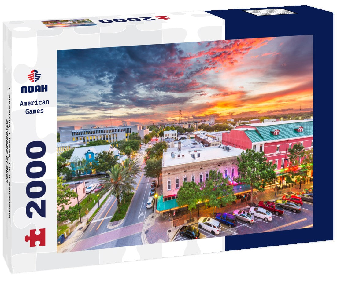 Gainesville, Florida, USA downtown cityscape at dusk 2000pc Puzzle