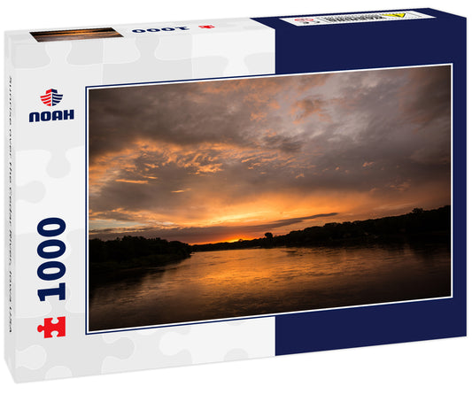 Sunrise over the Cedar River, Iowa USA