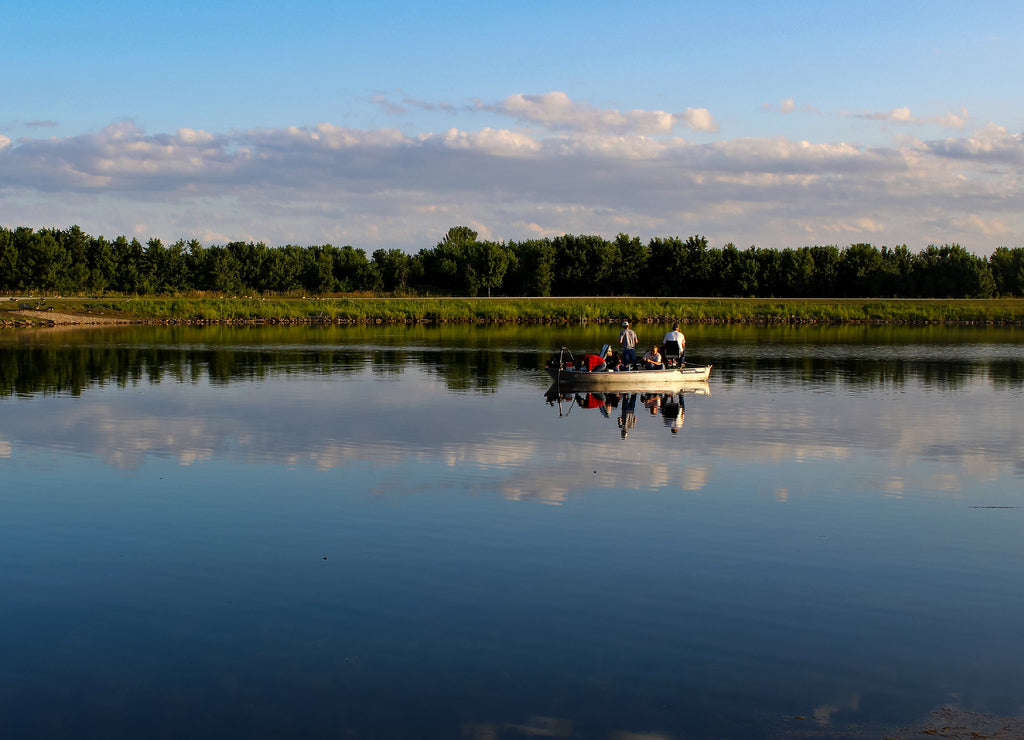 Reflections on Grundy County Lake Iowa