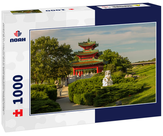 Robert D. Ray Asian Gardens, Chinese pavilion, Muto Recreation Area, Des Moines, Iowa, USA