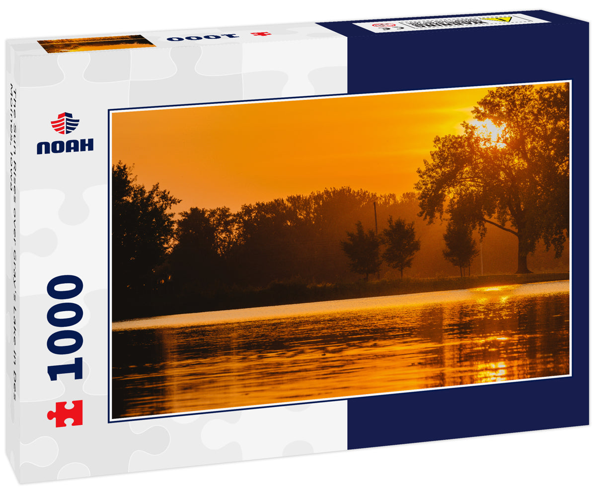 The Sun Rises over Gray's Lake in Des Moines, Iowa