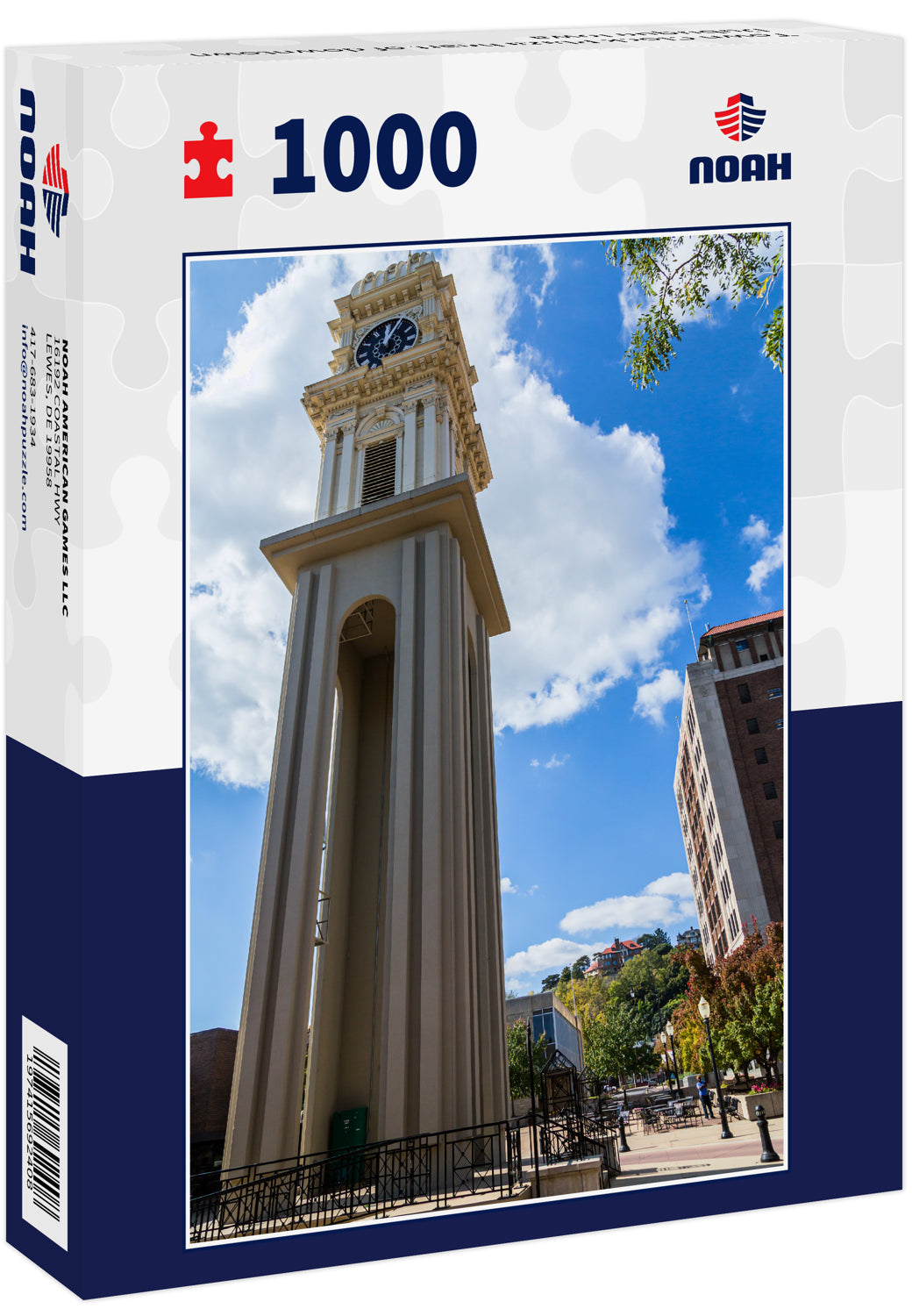 Town Clock Plaza heart of downtown Dubuque Iowa