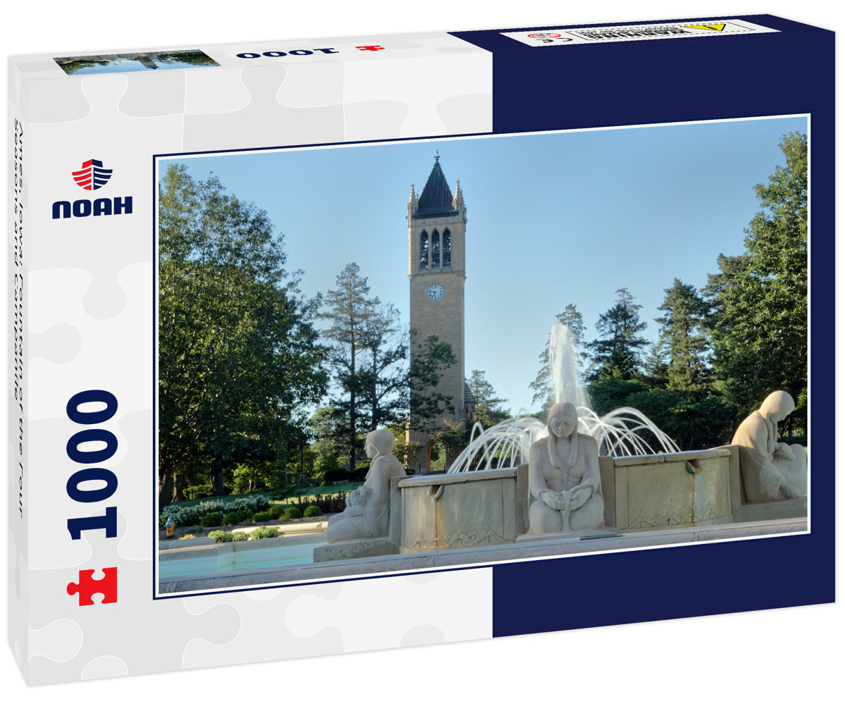 Ames, Iowa: Fountain of the Four Seasons and Campanile