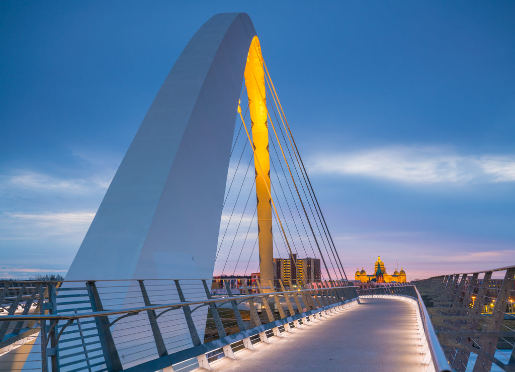 Des Moines Iowa skyline in USA