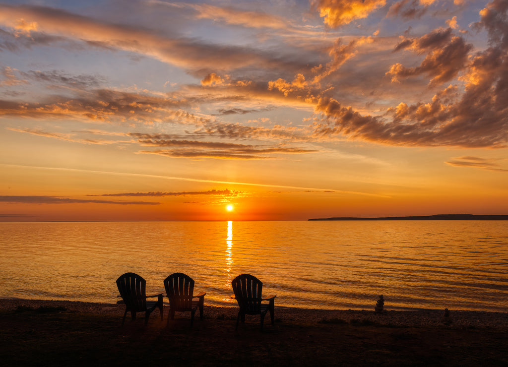 Magnificent Sunrise in St. Ignace, Michigan, USA