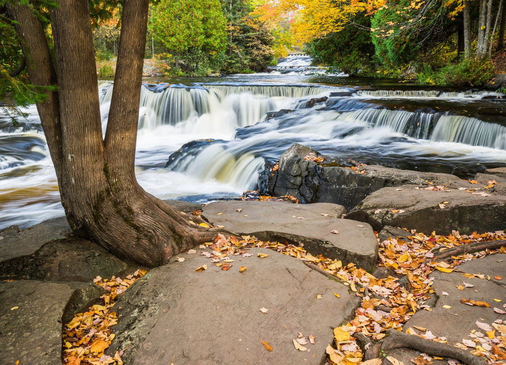 Upper Bond Falls on the Ontonagon River in Michigan's Upper Peninsula