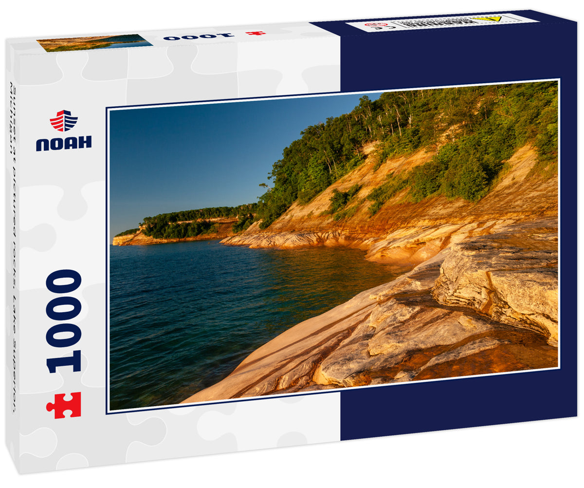 Sunset at pictured rocks, Lake Superior, Michigan