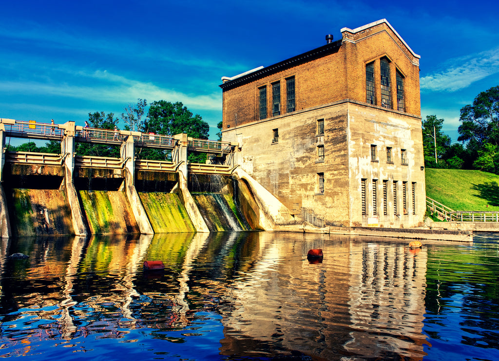 Barton Dam, Ann Arbor, Huron river, Michigan