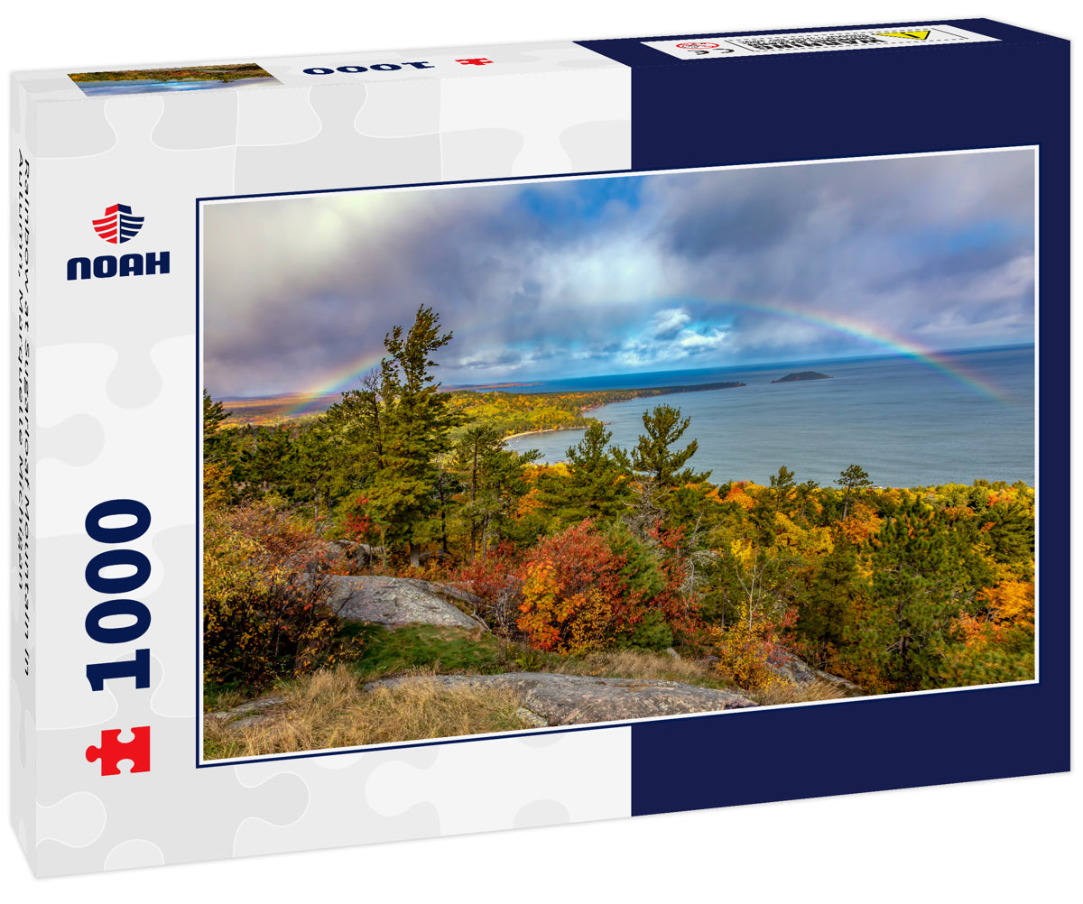 Rainbow at Sugarloaf Mountain in Autumn, Marquette Michigan