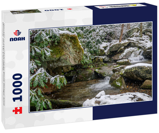 Winter waterfall near Blue Ridge and Boone North Carolina