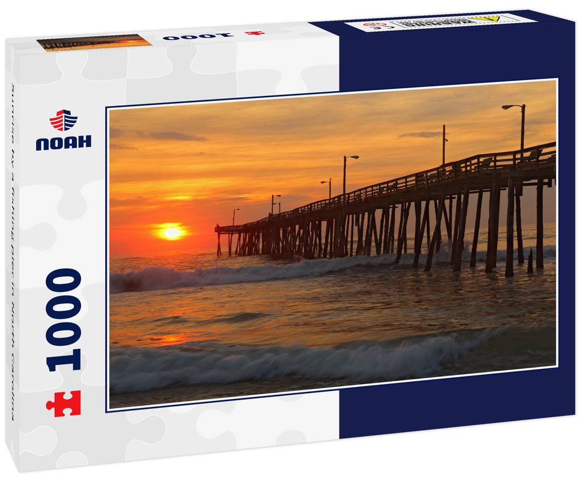 Sunrise by a fishing pier in North Carolina
