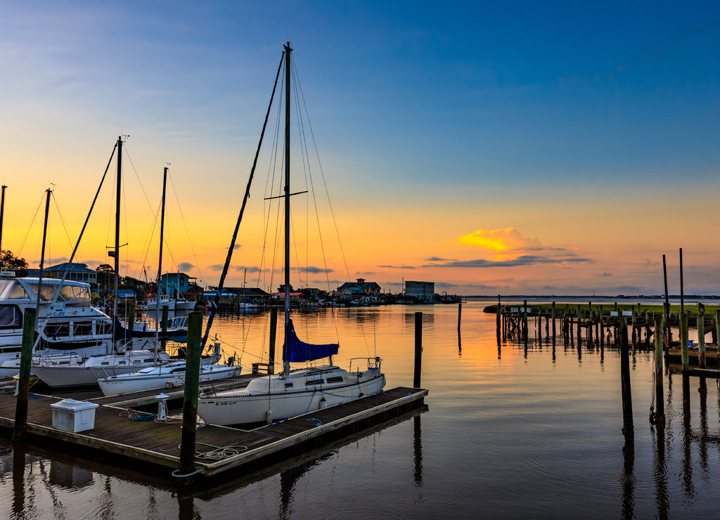 Southport Yacht Basin at Sunrise North Carolina
